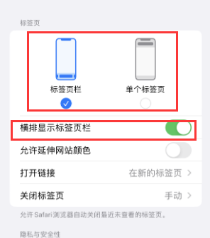仪陇iPhone授权维修分享Safari浏览器如何切换标签栏位置 