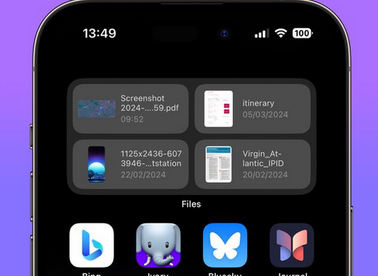 仪陇苹果屏幕维修分享iPhone主屏幕快速访问最近的文件 